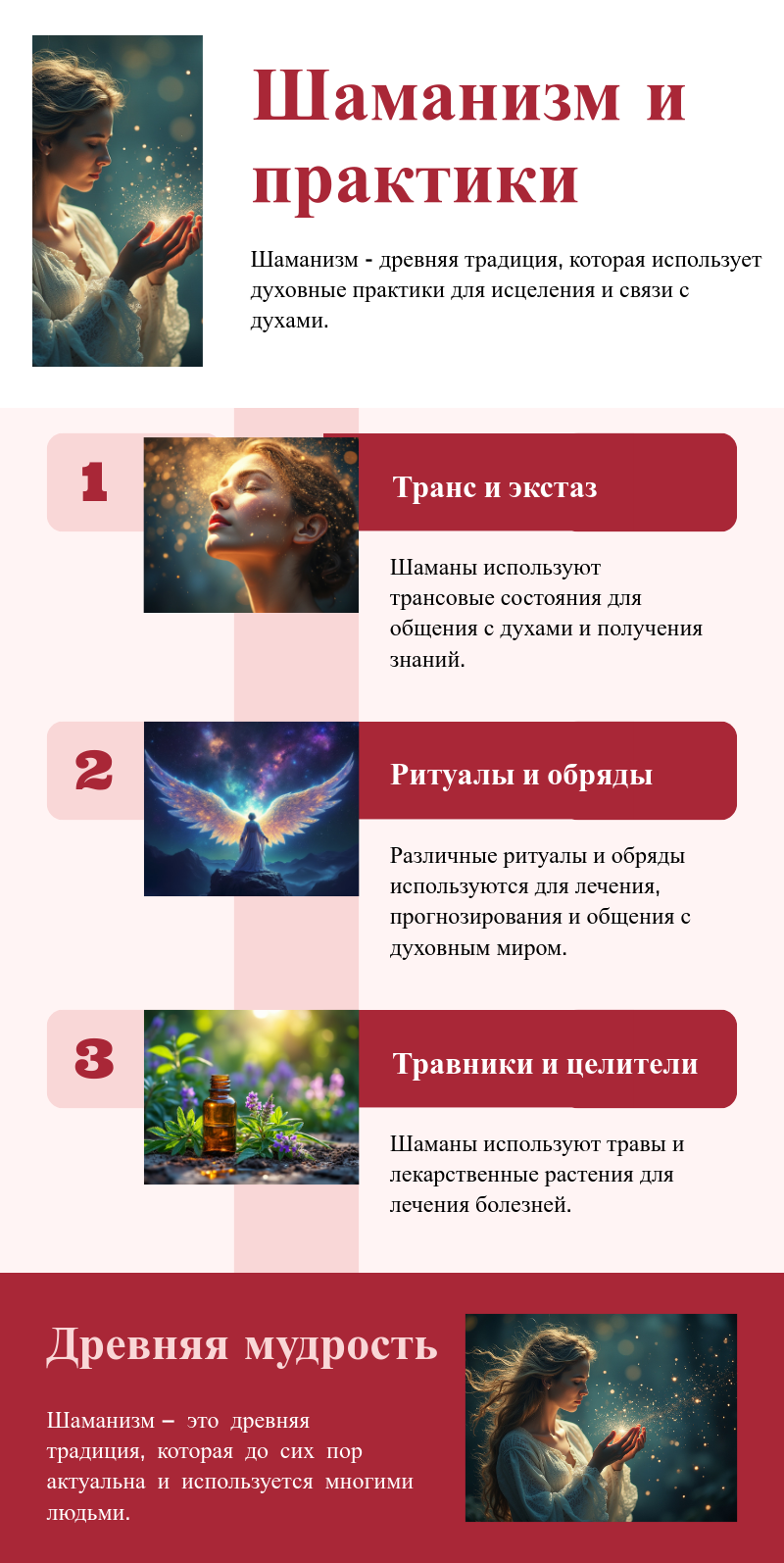 Шаманизм и древние практики Инфографика